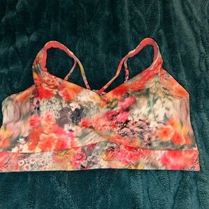 Athleta Floral Print Sports Bra - Multicolor Size XL Perfect condition!
